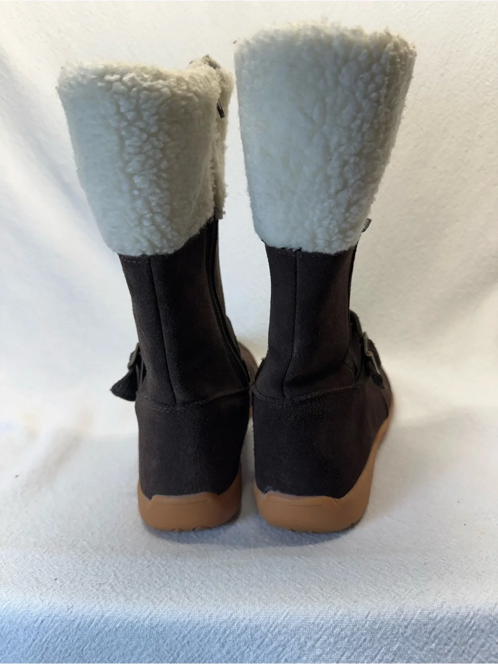 Merrell Dark Brown Faux-Shearling Mid-Calf Winter Boots Boys or Girls Waterproof